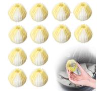 Voarge Lot de 12 balles de lavage réutilisables pour poils d'animaux - Pour la maison, le dortoir, l'auberge