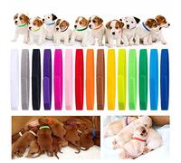 Voarge Lot de 15 colliers pour chiots - Réglables - En nylon - Pour les nouveau-nés, les animaux domestiques et les chiots