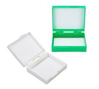 Voarge Lot de 2 boîtes de rangement pour 25 lames, outils de microscope, lames