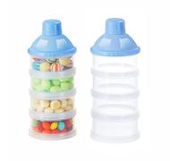 VOARGE Lot de 2 distributeurs de lait en poudre pour 4 couches - Portable - Pour bébé - Avec adoucisseur (bleu)