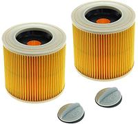 Voarge Lot de 2 filtres à cartouche pour aspirateur Kärcher humide et sec, remplacement de filtre à air pour Kärcher A2004 A2054 A2204 A2656 WD2.250 WD3.200 WD3.300 Aspirateur sec et humide