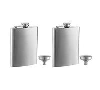 Voarge Lot de 2 flasques et entonnoirs en acier inoxydable de 8 oz - Contient 2 paquets de 2 entonnoirs pour whisky/vodka/vin/alcool - Idées cadeaux avec boîte cadeau - Convient pour le transport de