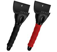 Voarge Lot de 2 grattoirs à glace professionnels durables et stables avec poignée antidérapante pour pare-brise, vitres arrière et fenêtres latérales