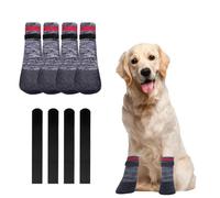 Voarge Lot de 4 chaussettes antidérapantes réglables et imperméables pour chiens, petites, moyennes et grandes