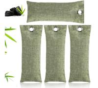 Voarge Lot de 4 désodorisants au charbon actif pour chaussures - Avec charbon actif de bambou - Contre les odeurs de pieds - Sèche-chaussures naturel