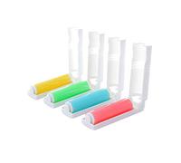Voarge Lot de 4 Rouleaux de Peluches réutilisables pour Poils d'animaux - Épilateur Pliable Portable Lavable - Couverture et Scooter de Voyage en Silicone