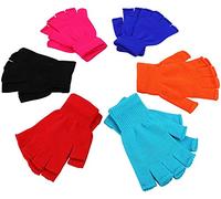 Voarge Lot de 6 paires de mitaines d'hiver chaudes Tricotées (Couleur)