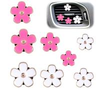 Voarge Lot de 8 clips de désodorisant pour voiture, en forme de fleur de marguerite