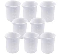 VOARGE Lot de 8 gobelets doseurs en silicone de 100 ml - Gobelet doseur en plastique - Pour le bricolage, la résine époxy, la cire d'art, la cuisine