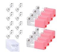 Voarge Pistolet de perçage d'oreille jetable stérile de sécurité - Kit pistolet de perçage d'oreille avec kit de piercing pour l'asepsie, Boucles d'oreilles en plastique et acier inoxydable, Acier