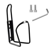 Voarge Porte-bouteille de vélo, noir, en aluminium extra renforcé, universel, avec deux vis et outils