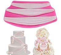 Voarge Rideaux Décorations Gâteau en Silicone Forme Classique Bordures Gâteau Silicone Forme Fondant Chocolat Poêle Bakeware Tapis de Cuisine Plaque de Cuisson Gâteau Décoration Outils