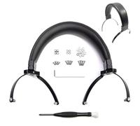 Voarmaks Bandeau en cuir d'agneau véritable entièrement métallique compatible avec casque Audeze LCD-2, LCD-2C, LCD-3, LCD-4, LCD-4Z, LCD-MX4, LCD-X, LCD-XC, noir