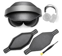Voarmaks Bandeau hexagonal super large en cuir véritable avec rembourrage en mousse - Compatible avec casque de jeu Audeze Maxwell et casque professionnel Audeze MM-100, cuir double face de qualité