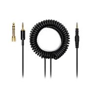 Voarmaks Câble audio DJ à 4 pôles longs compatible avec casque Pioneer HDJ-X5 X7 S7 CUE1 Fil DJ à ressort spiralé étendu