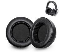 Voarmaks Coussinets de rechange en peau d'agneau compatibles avec casques Pioneer HDJ-X5 X5BT HDJ-X7 X7BT X7S HDJ-X10 HDJ1000 HDJ1500 HDJ2000 - Version en cuir véritable et mousse à mémoire de forme à