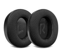 Voarmaks Coussinets pour Casque Fiio FT1, FT1 Pro, JT7, Coussinets biseautés de Rechange avec Mousse à mémoire de Forme (Hybride en Polyester Noir)