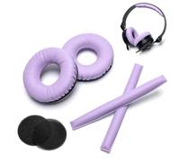 Voarmaks Ensembles de Coussins pour Arceau avec Coussinets de Couleur Arc-en-Ciel Compatibles avec Sennheiser HD25 HD250BT HD25-ll HD25S Il HMD25 Couvre-Earphones en Mousse (Ensembles Violets LR)
