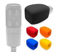 Voarmaks Housse de micro en mousse pour pare-brise compatible avec Audio-Technica AT2020 AT2035 AT2040 AT2050 ATR2500 ATR2500X AT4040 AT4033A AT4050 BP40, 1 filtre anti-pop rectangulaire à