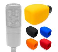 Voarmaks Housse de micro en mousse pour pare-brise compatible avec Audio-Technica AT2020 AT2035 AT2040 AT2050 ATR2500 ATR2500X AT4040 AT4033A AT4050 BP40, 1 filtre anti-pop rectangulaire à