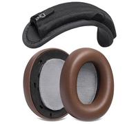 Voarmaks Kit de coussinets de rechange à clipser pour casque Beyerdynamic Lagoon ANC, cuir protéiné et mousse à mémoire de forme à rebond lent pour un confort haut de gamme (marron)