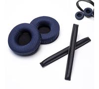 Voarmaks Kit de coussinets en mousse pour casque Sennheiser HD25 HD250BT HD25-ll HD25S Il HMD25 (Bleu Polyester)