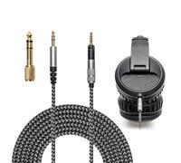 Voarmaks Long Steps Câble compatible avec casque Pioneer HDJ X5 X7 S7 CUE1 DJ en nylon souple léger avec adaptateur 6,35 mm 2 m