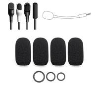 Voarmaks Lot de 4 housses de micro en mousse compatibles avec casque de jeu Razer BlackShark V2 / V2 Pro / V2 X/Kaira Pro, Krakens + 12 joints toriques en 3 tailles - pour différentes tailles de