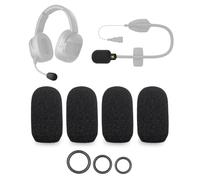 Voarmaks Lot de 4 housses de micro en mousse compatibles avec les casques de moto CARDO PACKTALK EDGEPHONES, Spirit et Cardo Packtalk/Freecom/Smart Hybrid + 12 joints toriques en 3 tailles - Filtre