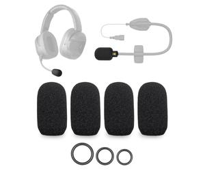 Voarmaks Lot de 4 housses de micro en mousse compatibles avec les casques de moto CARDO PACKTALK EDGEPHONES, Spirit et Cardo Packtalk/Freecom/Smart Hybrid + 12 joints toriques en 3 tailles - Filtre
