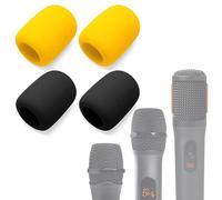 Voarmaks Lot de 4 housses de micro en mousse compatibles avec les microphones sans fil JBL PartyBox, système à deux microphones sans fil, PartyBox Mic 100, filtre anti-pop en éponge pour microphone de