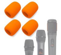 Voarmaks Lot de 4 housses de micro en mousse compatibles avec les microphones sans fil JBL PartyBox, système de deux microphones sans fil, PartyBox Mic 100 Wird en éponge anti-pop filtre anti-pop pour