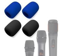 Voarmaks Lot de 4 housses de micro en mousse compatibles avec les microphones sans fil JBL PartyBox, système à deux microphones sans fil, PartyBox Mic 100, filtre anti-pop en éponge pour microphone de