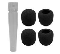 Voarmaks Lot de 4 housses de micro en mousse compatibles avec les micros Shure SM57, Beta 57A, 545SD, 545 SD Series, Pyle PylePro PDMIC78, WEYMIC WM57, filtre anti-pop haute densité
