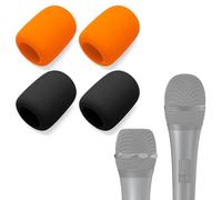 Voarmaks Lot de 4 housses de micro en mousse compatibles avec microphone de karaoké FIFINE UHF double canal sans fil MAONO USB/XLR Podcast Dynamic Microphone HD300T, filtre anti-pop pour pare-brise