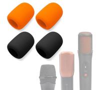 Voarmaks Lot de 4 housses de micro en mousse pour JBL EasySing, PBM100 | Également pour PartyBox On-The-Go, VM200 et VM300 ; la mousse haute densité réduit les pops, la respiration et le bruit du