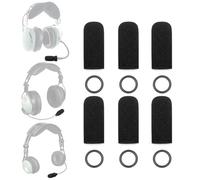 Voarmaks Lot de 6 housses de micro CC - Compatible avec les casques David Clark DC One-X/PRO-X2/DC-Pro X/H10-13.4/H10-60/H20 et les microphones M-7/M-4/M-5/M-77/DC-87 - 6 housses en mousse fines + 6