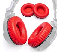 Voarmaks Options de couleur élégantes - Coussinets en mousse compatibles avec casque Pioneer HDJ CUE1 Cue One, HDJ500 DJ (coussinets rouges)
