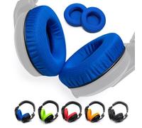 Voarmaks Options de couleur élégantes - Coussinets en mousse compatibles avec casque Pioneer Hdj-X5 X5bt Hdj-X7 X7bt Hdj-X10 - Coussinets en polyester bleu L, R