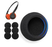 Voarmaks Rewind & Rewind Lot de 2 coussinets de rechange pour écouteurs sans fil compatibles avec les casques rétro sans fil JLAB Rewind & Rewind 2 - Noir - Mousse haute densité de 4 à 5 mm