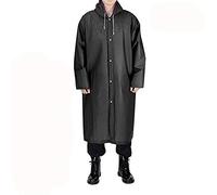 VOAVGE Lot de 2 Poncho de Pluie Réutilisable Imperméable Respirant Randonnée Imperméable Cape de Pluie pour Homme Adulte Eva, Noir