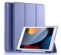 Vobafe Coque Compatible avec iPad 9ème/8ème/7ème Génération, Modèle 2021/2020/2019, Housse Étui avec Pencil Holder pour iPad 10.2, Veille/Réveil Automatique Bleu Violet
