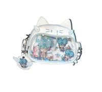 Vobomo Joli sac à dos avec motif chat pour l'école, sac à dos pour filles, esthétique Y2K, bandoulière unique, Sac blanc