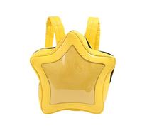 Vobomo Y2k Sac à dos en cuir PU Motif étoile Jaune, jaune, 15.8 * 14.7 * 5 in, Kawaii