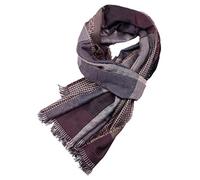 Vobony Echarpe Homme Chaude Automne et Hiver Coton Classique Ecossaise Foulards Châle Cadeau de noel (café)