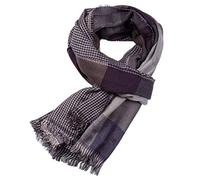 Vobony Echarpe Homme Chaude Automne et Hiver Coton Classique Ecossaise Foulards Châle Cadeau de noel (violet)