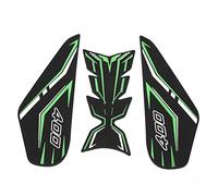 VOBOR Autocollant De Réservoir De Carburant Coussinets De Réservoir De Moto Protecteur De Réservoir De Carburant Coussin De Réservoir D'huile pour Kawasaki Z400 400 3 Pièces(Vert)