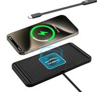VOBOR Chargeur Induction Voiture, 10W Tapis de Charge sans Fil Rapide Antidérapant, Support Telephone Voiture Induction Universel pour Casques de Téléphone Portable, etc. (TypeC 30cm)