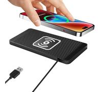 VOBOR Chargeur Induction Voiture, 15W Tapis de Charge sans Fil Rapide Antidérapant, Support Telephone Voiture Induction Universel pour Casques de Téléphone Portable, etc. (USB 30cm)