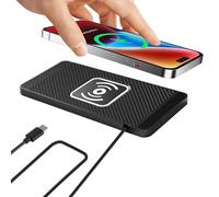 VOBOR Chargeur Induction Voiture, 15W Tapis de Charge sans Fil Rapide Antidérapant, Support Telephone Voiture Induction Universel pour Casques de Téléphone Portable, etc. (TypeC 1m)